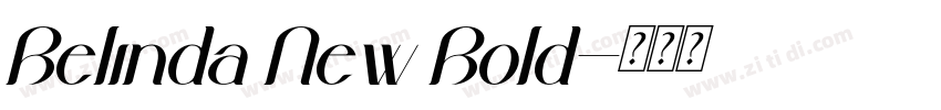 Belinda New Bold字体转换